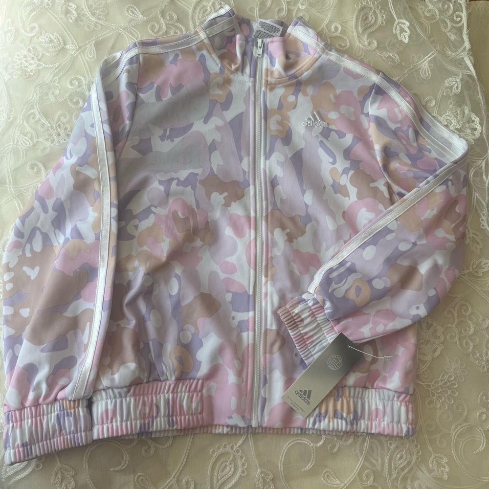Adidas Puffer Jacket Pink and Purple Cozy Style - Picture 4 of 11